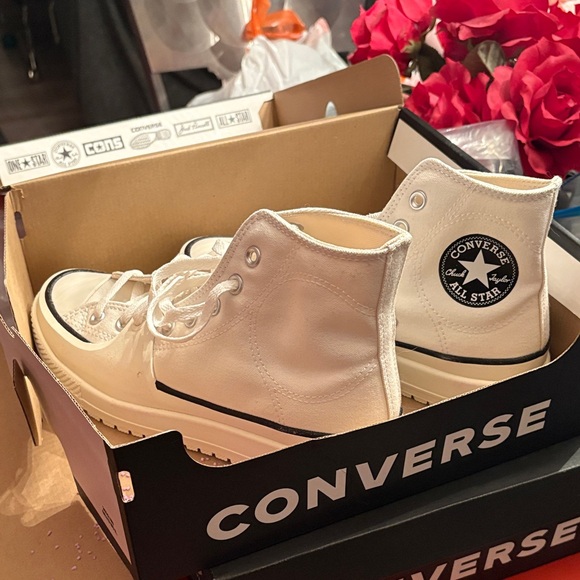 Converse Construct HI Vintage Unisex White / Black / Egret Size 7.5M 9F - Picture 5 of 10